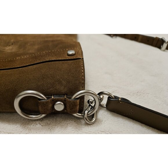 Rebecca Minkoff Suede Hobo Bag, Brown Pre-owned Authentic 100% Leather - Picture 8 of 16